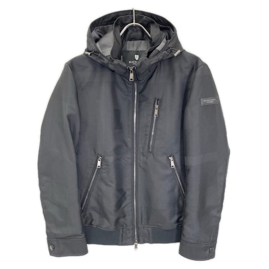 BLACK LABEL CRESTBRIDGE Check Zip Hoodie Jacket Black Size M