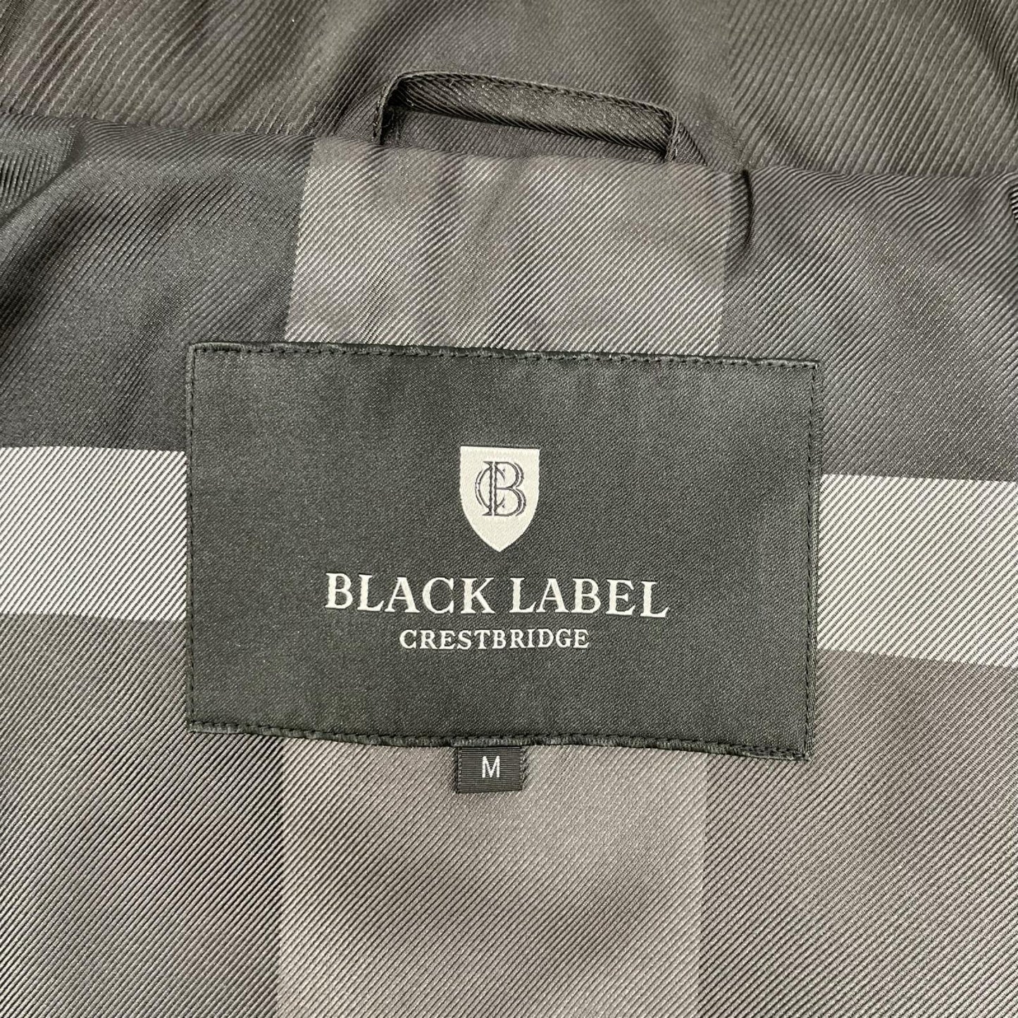 BLACK LABEL CRESTBRIDGE Check Zip Hoodie Jacket Black Size M