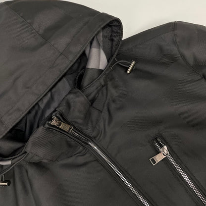 BLACK LABEL CRESTBRIDGE Check Zip Hoodie Jacket Black Size M