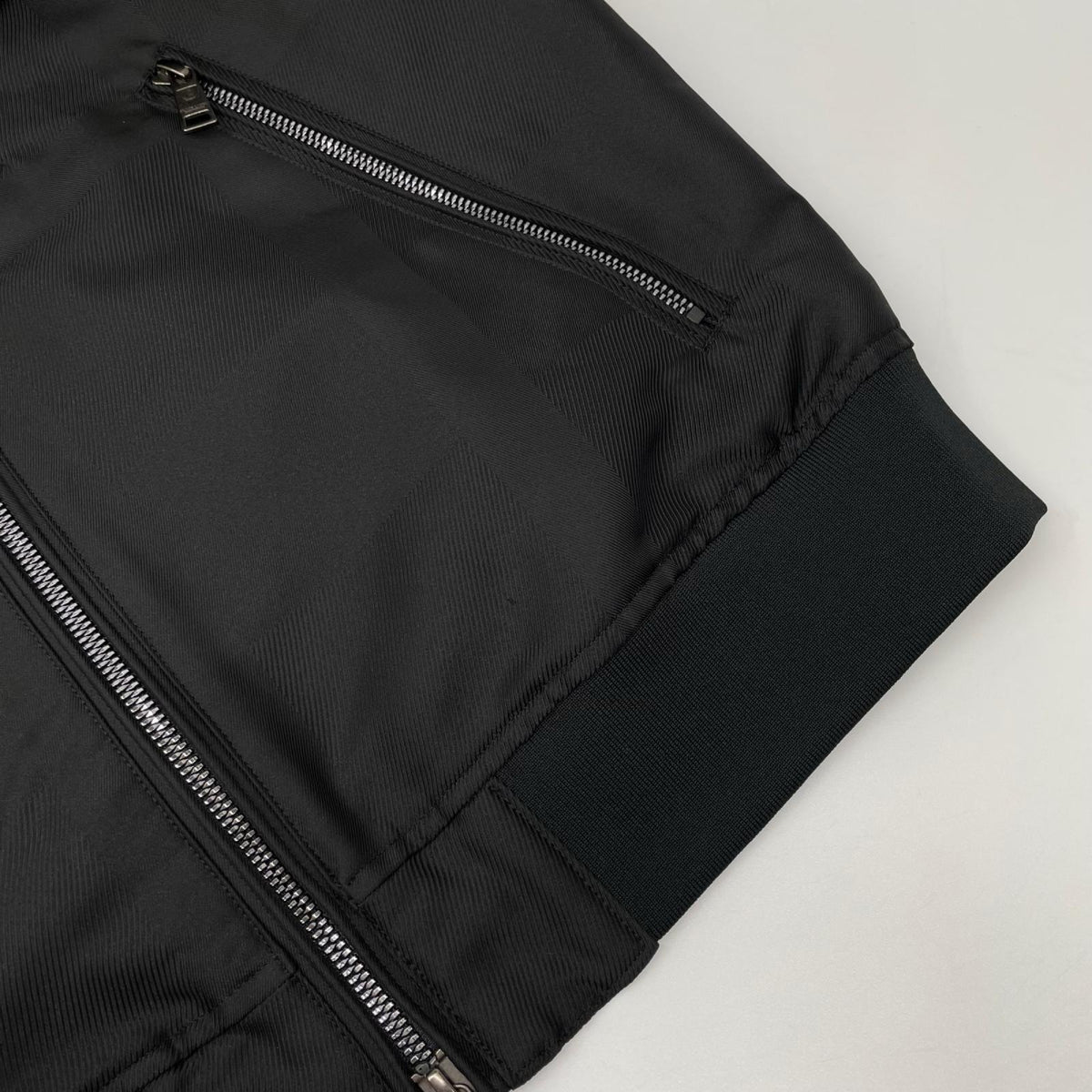 BLACK LABEL CRESTBRIDGE Check Zip Hoodie Jacket Black Size M
