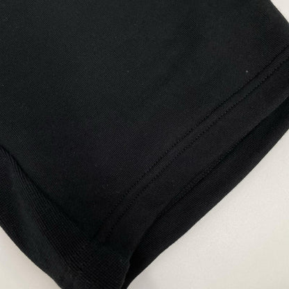 RELAX Glossy Embroidered Logo Sweat Shorts Black Sweatshirt Size S