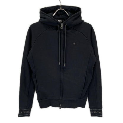 1piu1uguale3 USO-26080 Glossy Logo Hoodie Black Size S