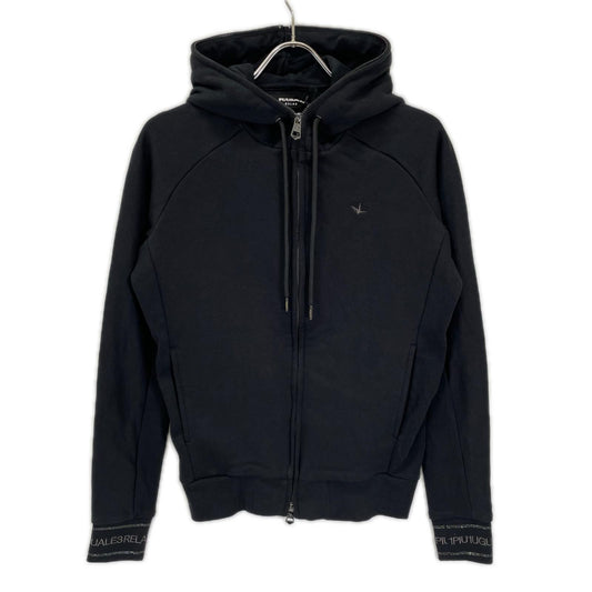 1piu1uguale3 USO-26080 Glossy Logo Hoodie Black Size S