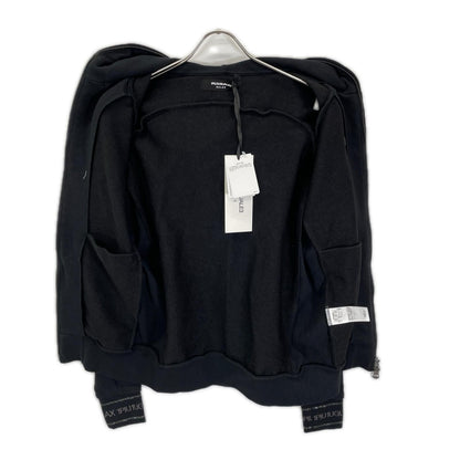 1piu1uguale3 USO-26080 Glossy Logo Hoodie Black Size S