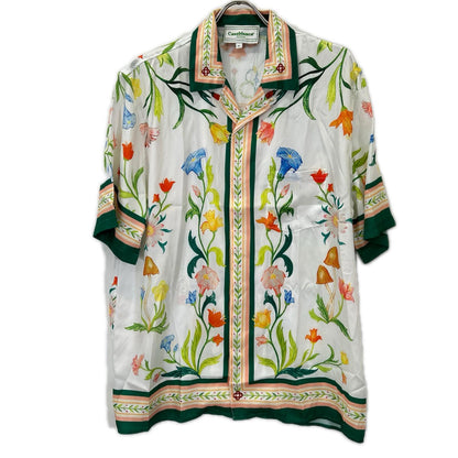 CASABLANCA L'Arche Fleurie Silk Shirt Multicolor Size M