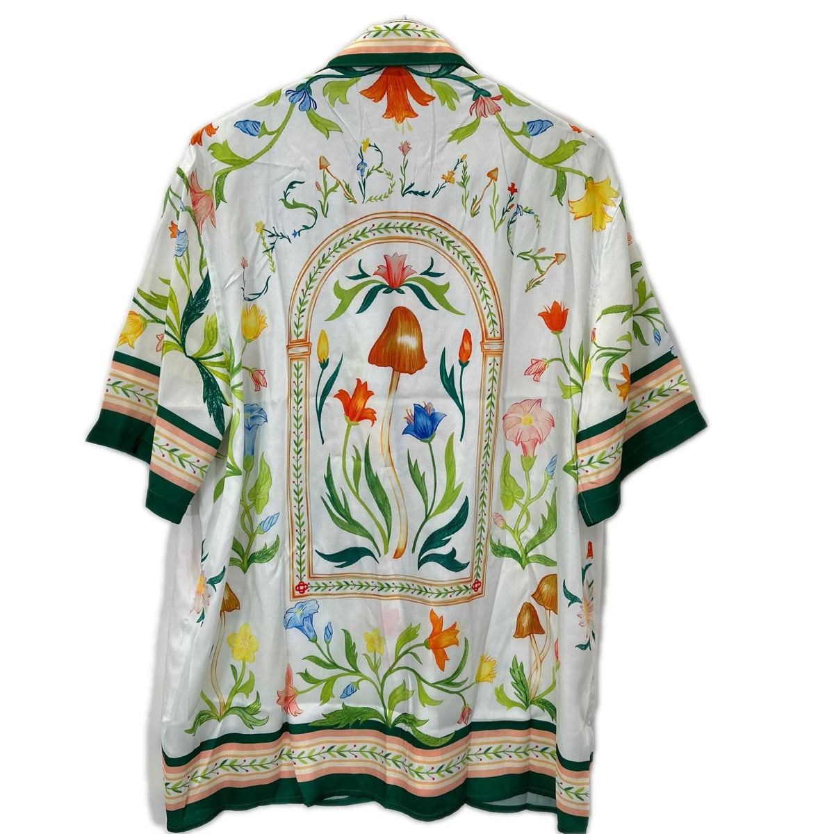 CASABLANCA L'Arche Fleurie Silk Shirt Multicolor Size M
