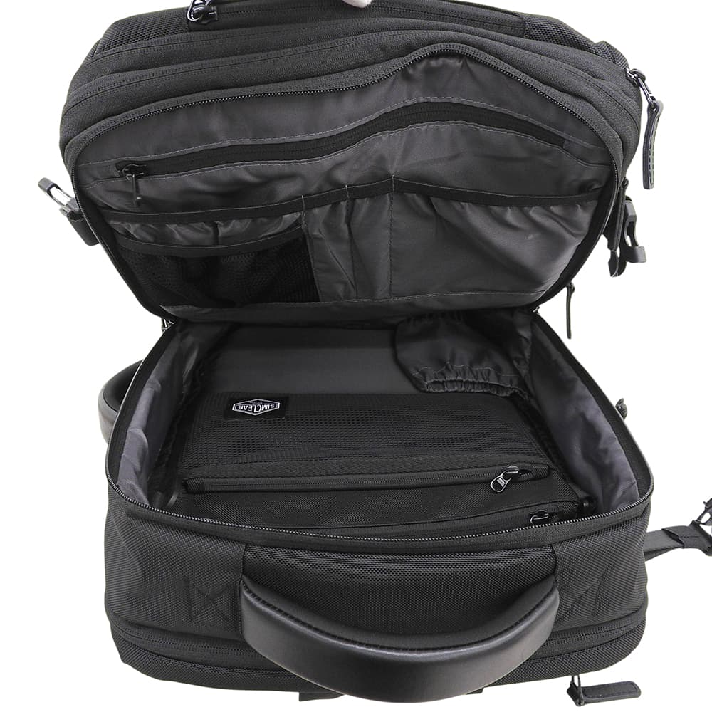 SIMCLEAR TSUNAGU BAG SQUARE Black Backpack