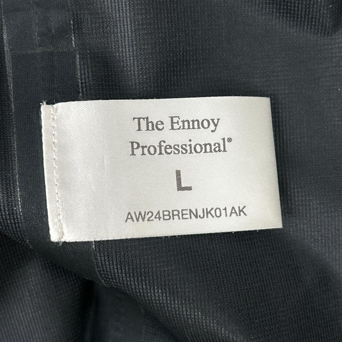 ennoy 24AW Black 3-Layer Nylon Shell Jacket Size L