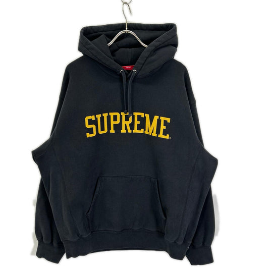 Supreme 23AW Varsity Pullover Cotton Hoodie Black Size L