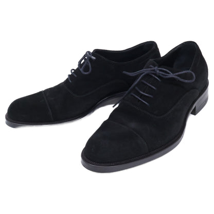 GIORGIOARMANI Suede Straight Tip Sneakers Black Size EU 40