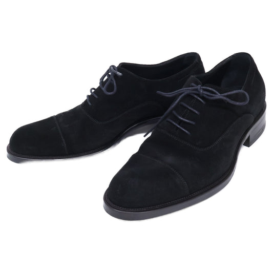 GIORGIOARMANI Suede Straight Tip Sneakers Black Size EU 40