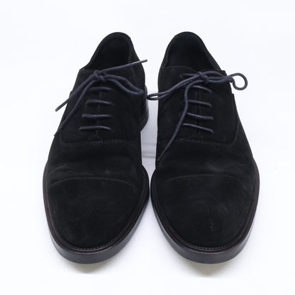 GIORGIOARMANI Suede Straight Tip Sneakers Black Size EU 40