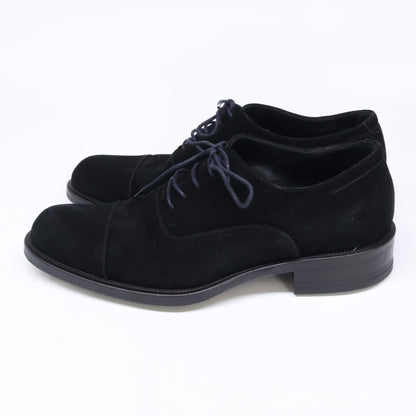 GIORGIOARMANI Suede Straight Tip Sneakers Black Size EU 40