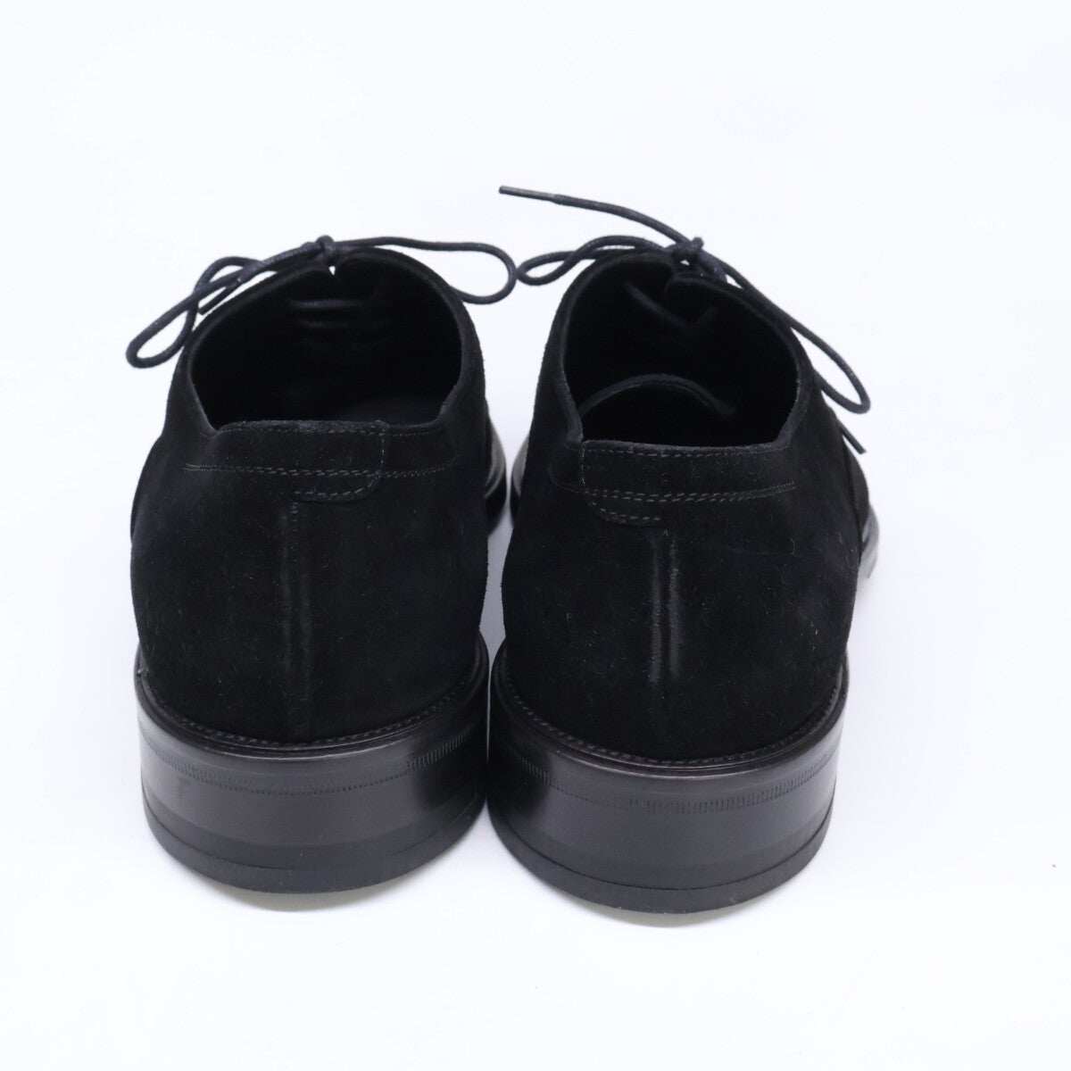 GIORGIOARMANI Suede Straight Tip Sneakers Black Size EU 40