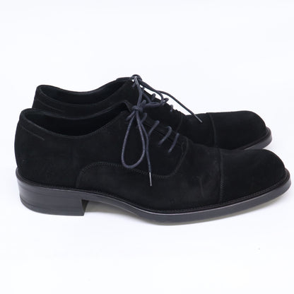 GIORGIOARMANI Suede Straight Tip Sneakers Black Size EU 40