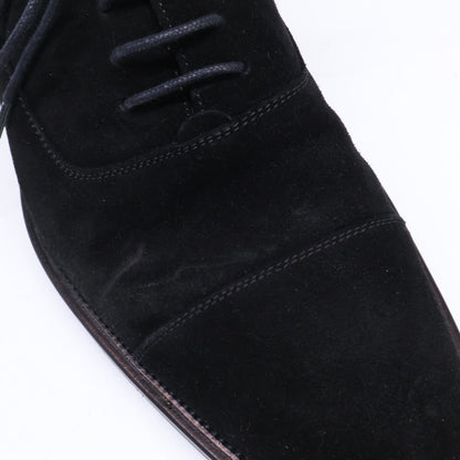 GIORGIOARMANI Suede Straight Tip Sneakers Black Size EU 40