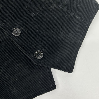 DOLCE&GABBANA Black/Gray Corduroy Knit Vest Size 48