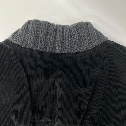 DOLCE&GABBANA Black/Gray Corduroy Knit Vest Size 48