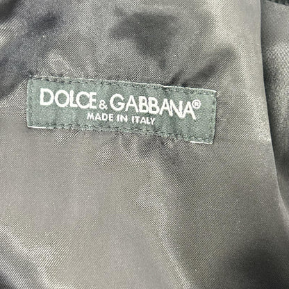DOLCE&GABBANA Black/Gray Corduroy Knit Vest Size 48