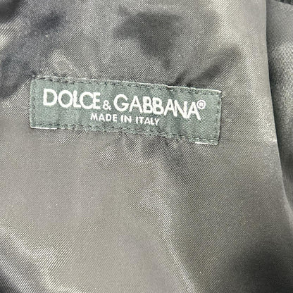DOLCE&GABBANA Black/Gray Corduroy Knit Vest Size 48