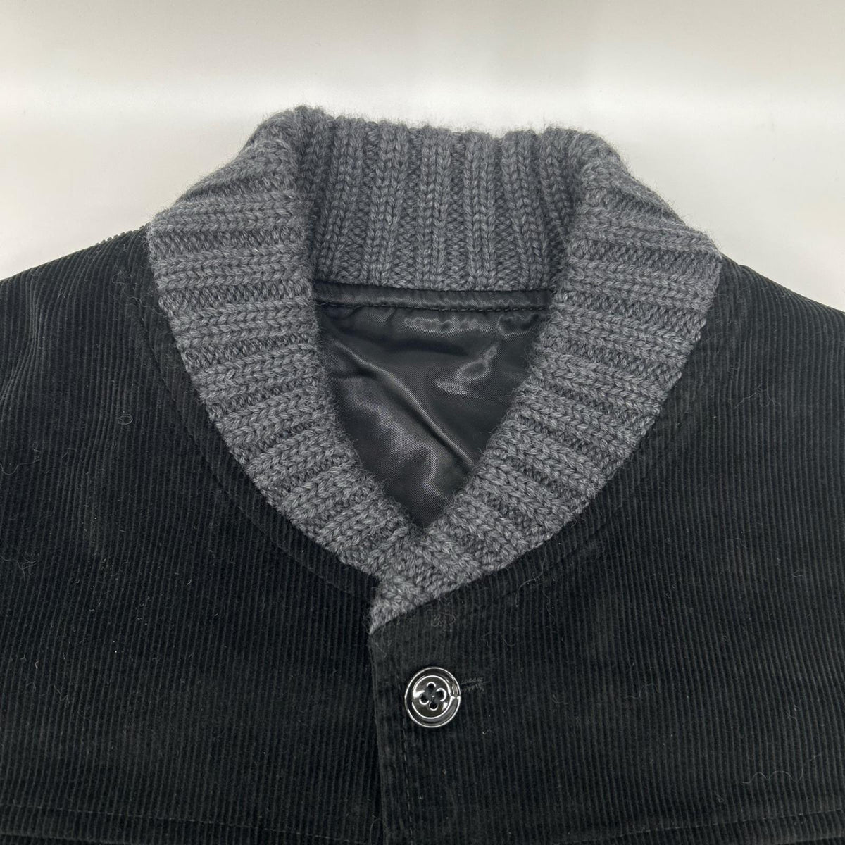 DOLCE&GABBANA Black/Gray Corduroy Knit Vest Size 48