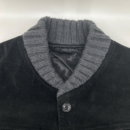 DOLCE&GABBANA Black/Gray Corduroy Knit Vest Size 48