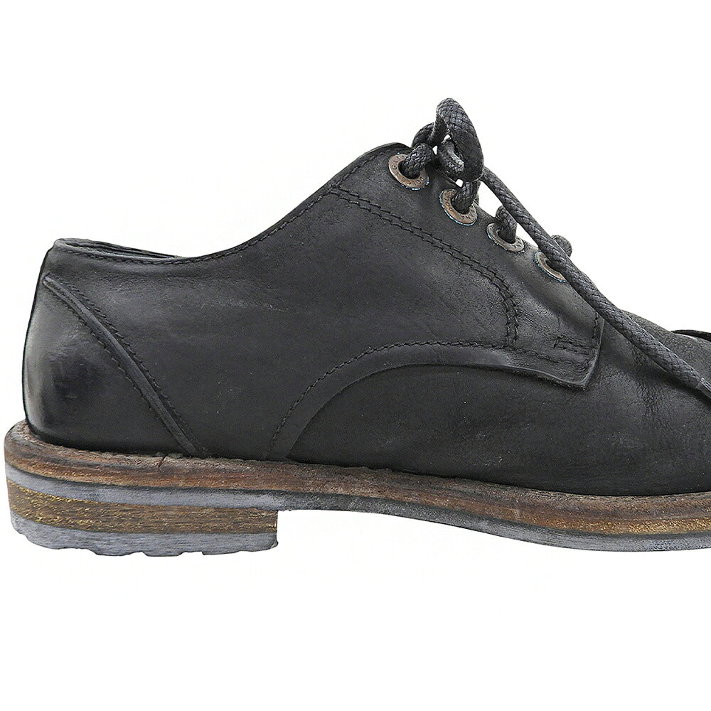 DOLCE&GABBANA 4-Hole Leather Sneakers Black Size 6