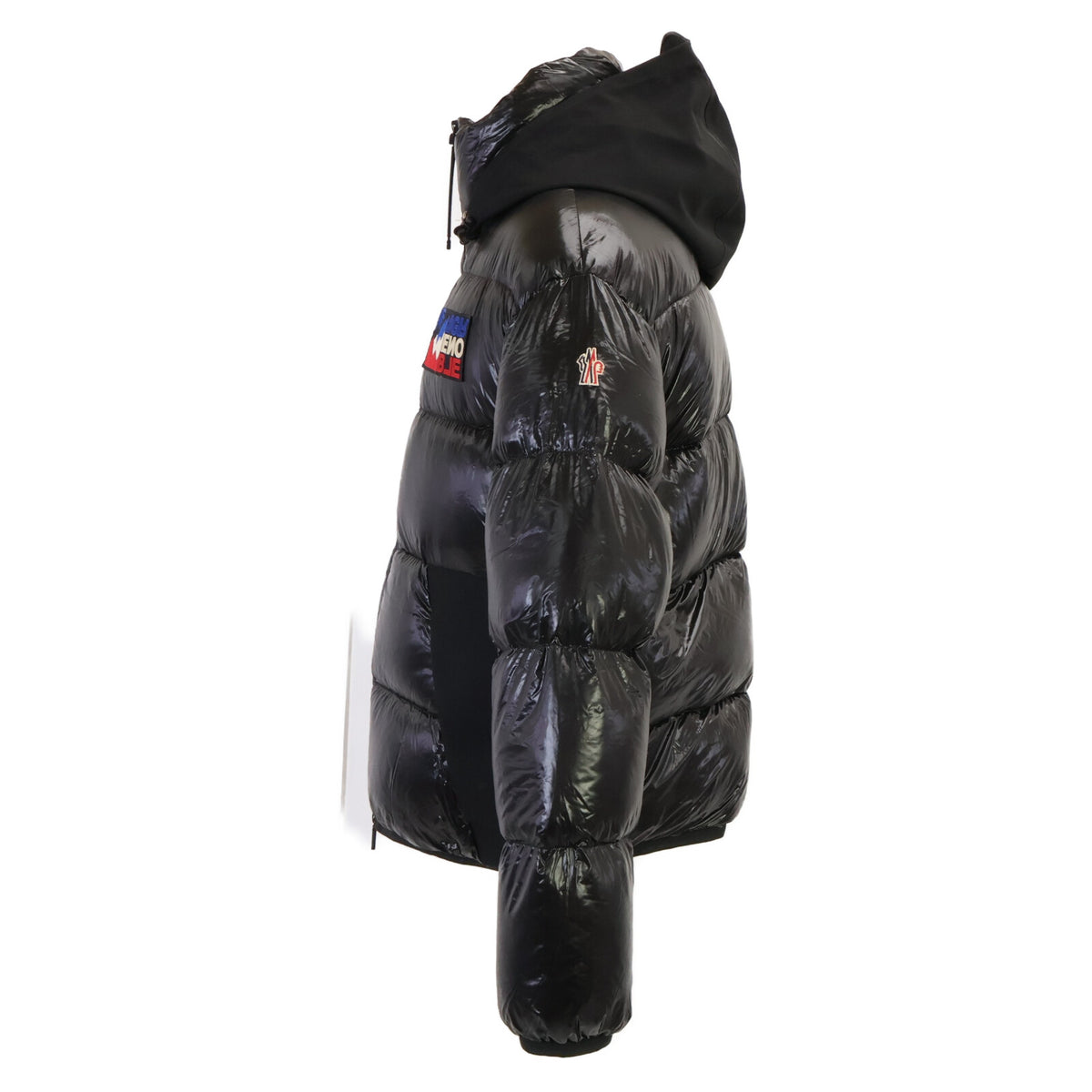 MONCLER GRENOBLE MARCASSIN Hooded Down Coat Black Size 3