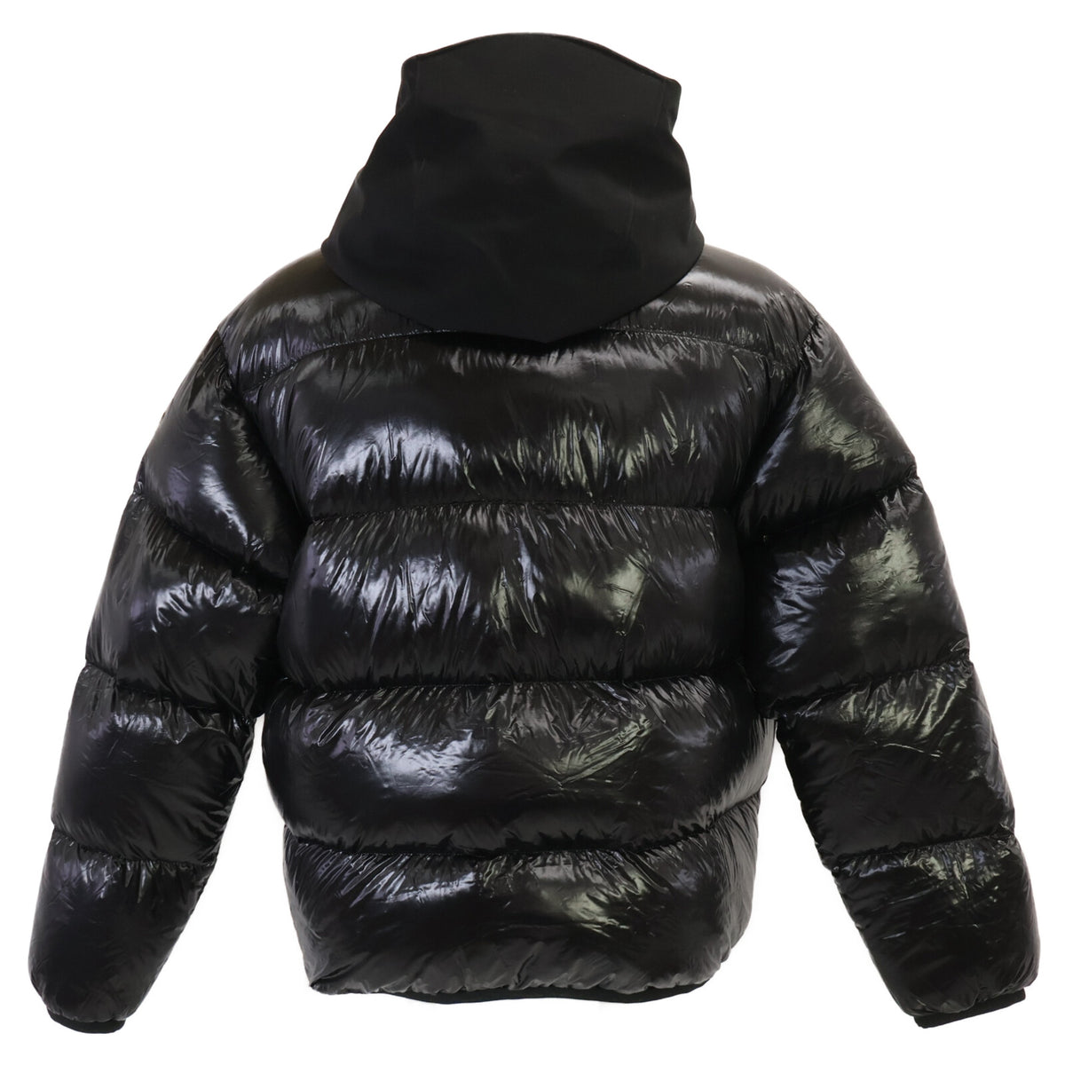 MONCLER GRENOBLE MARCASSIN Hooded Down Coat Black Size 3