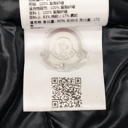 MONCLER GRENOBLE MARCASSIN Hooded Down Coat Black Size 3