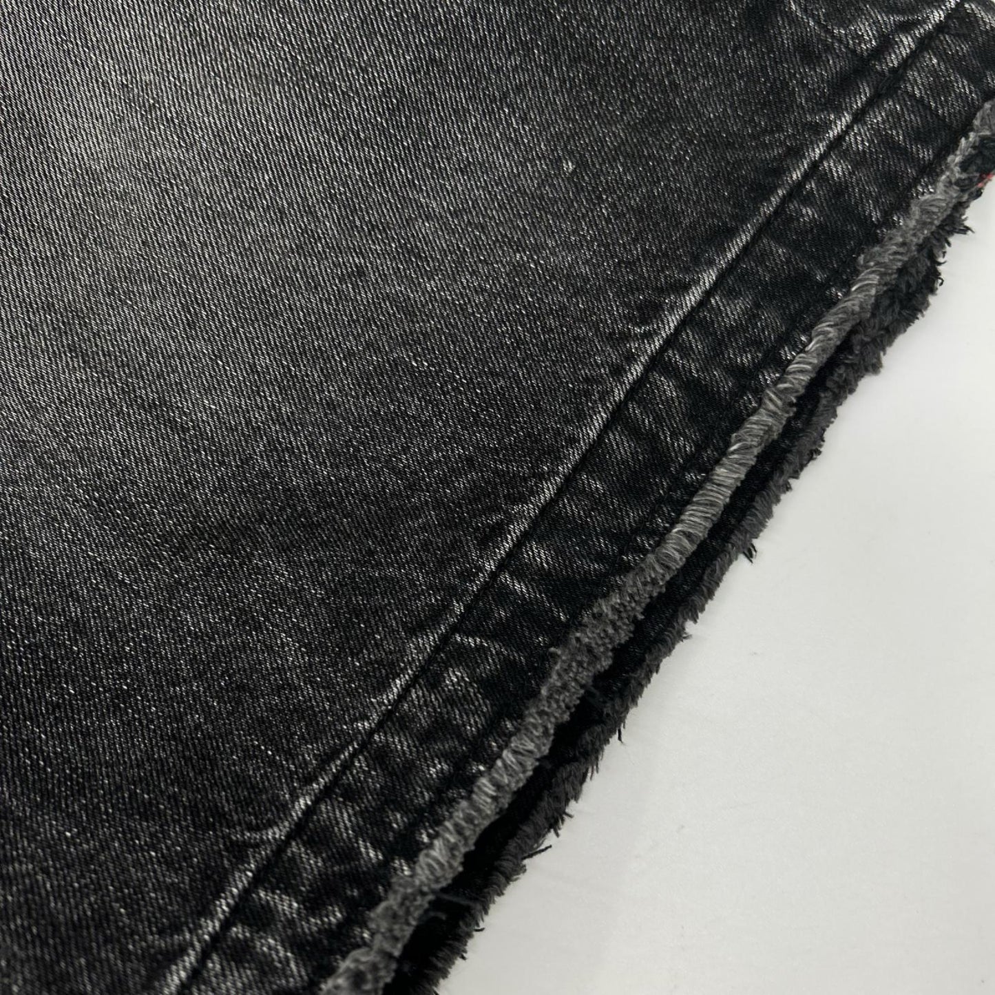 EVISU Black Distressed Daikoku Print Denim Shorts Size 32