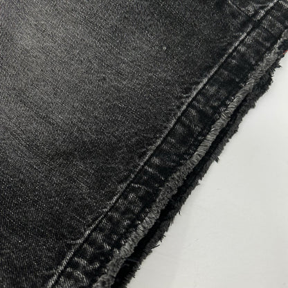 EVISU Black Distressed Daikoku Print Denim Shorts Size 32
