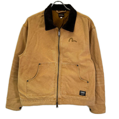 EVISU Washed Work Jacket Beige Size S