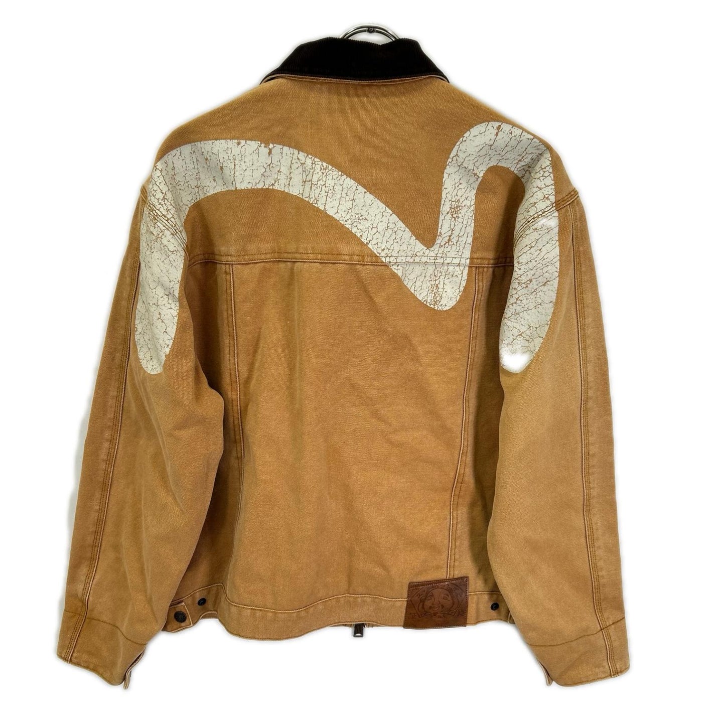 EVISU Washed Work Jacket Beige Size S