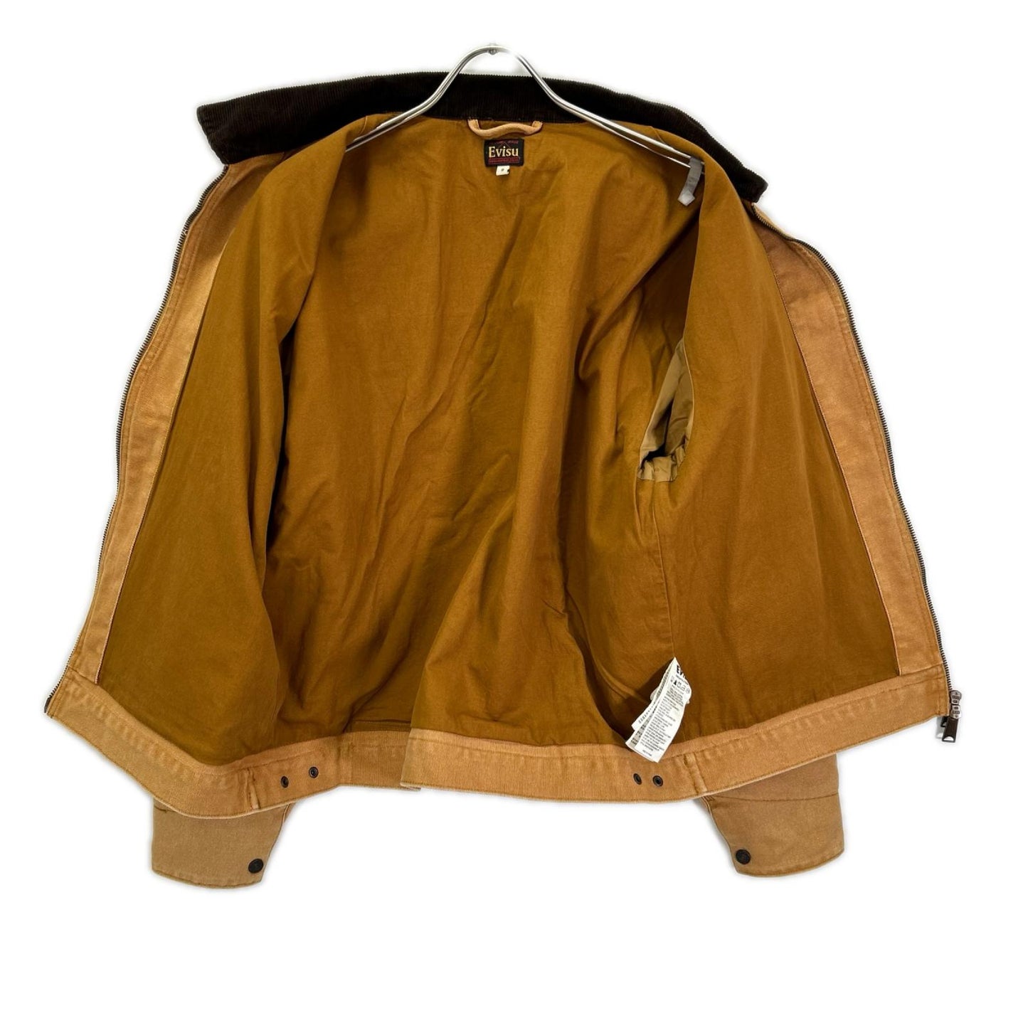 EVISU Washed Work Jacket Beige Size S