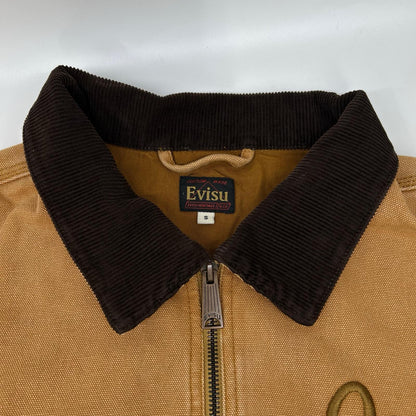 EVISU Washed Work Jacket Beige Size S