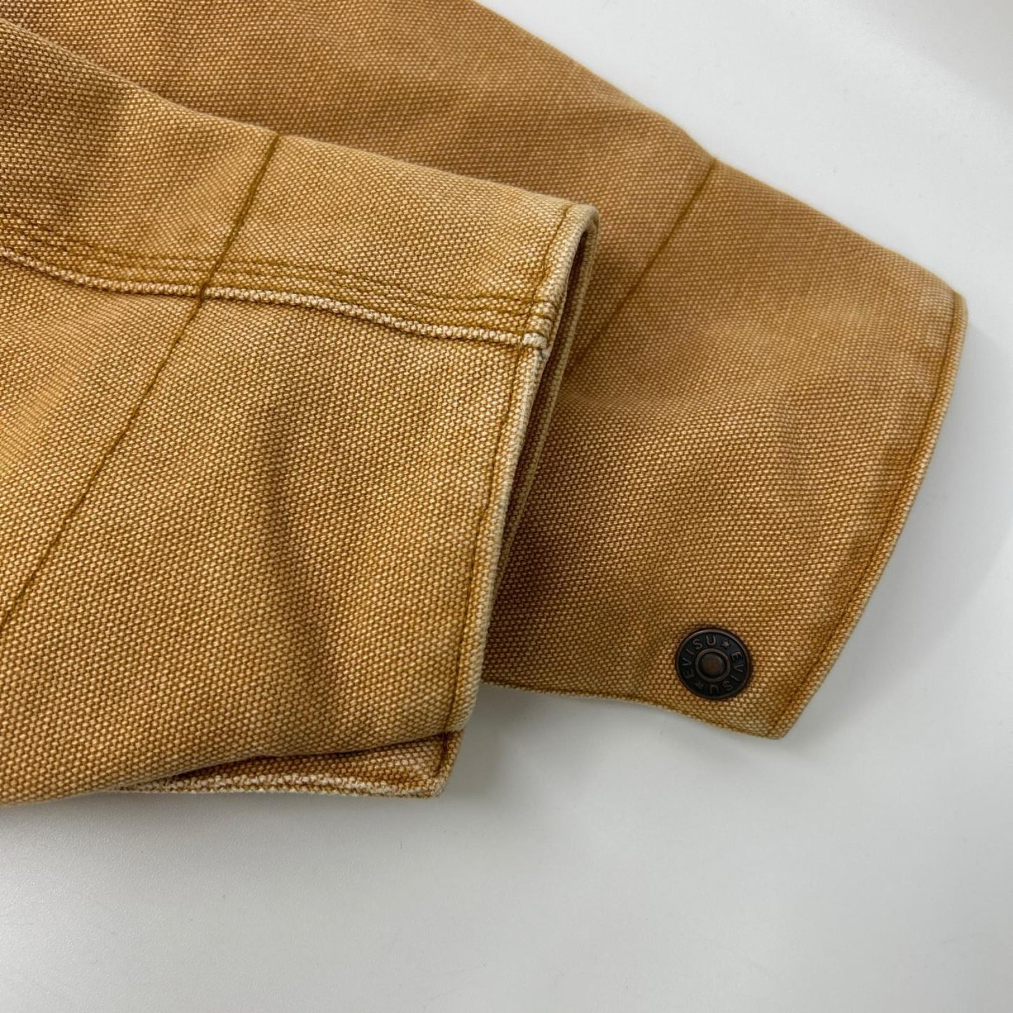 EVISU Washed Work Jacket Beige Size S