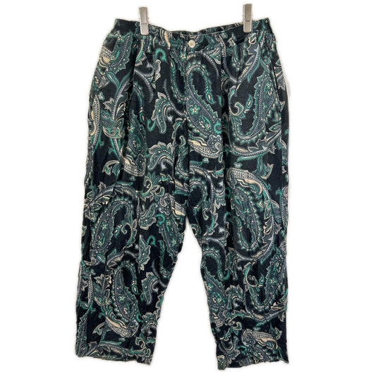 TIGHTBOOTH Black Paisley Balloon Rayon Pants Size L