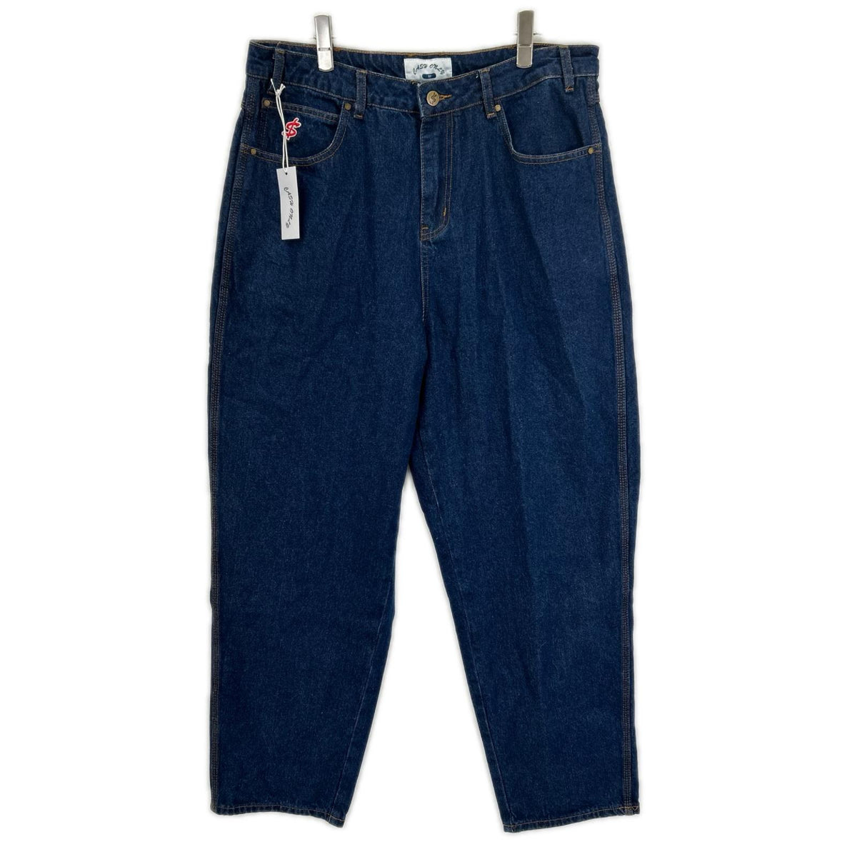 CASH ONLY Indigo Logo Baggy Denim Jeans Size L