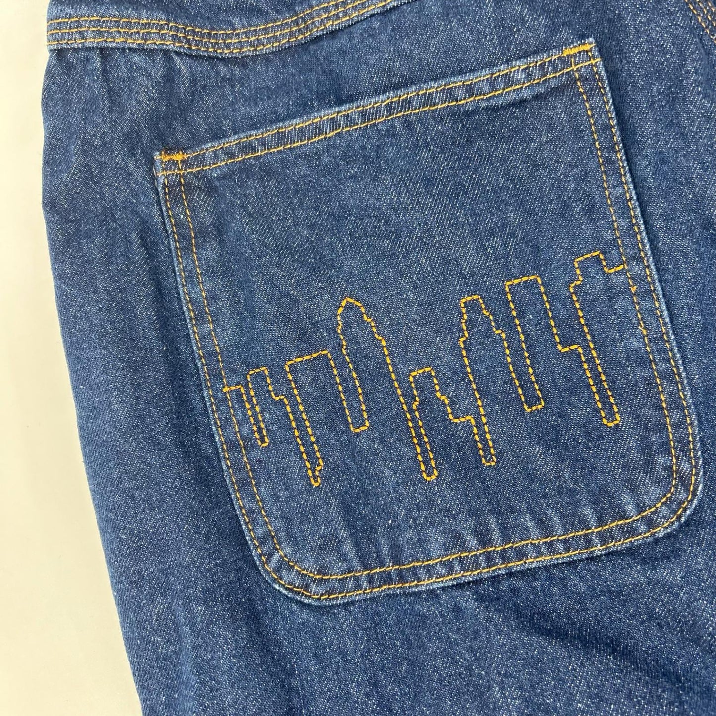 CASH ONLY Indigo Logo Baggy Denim Jeans Size L
