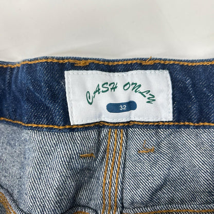 CASH ONLY Indigo Logo Baggy Denim Jeans Size L