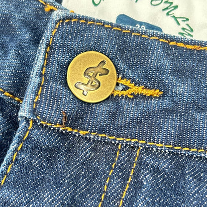 CASH ONLY Indigo Logo Baggy Denim Jeans Size L