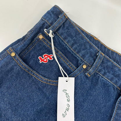 CASH ONLY Indigo Logo Baggy Denim Jeans Size L