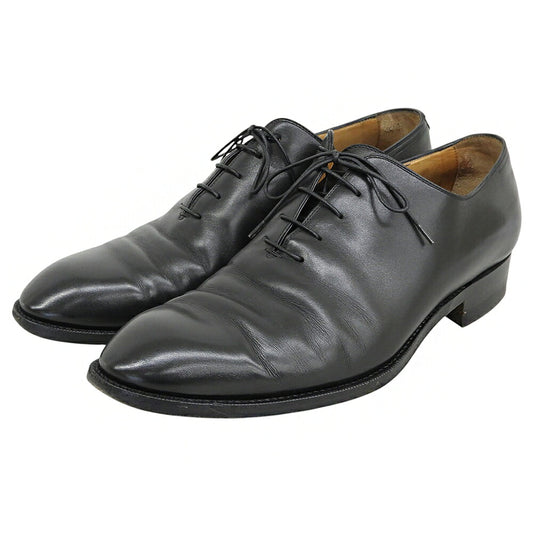 S.T. Dupont Black Leather Plain Toe Sneakers Size 9