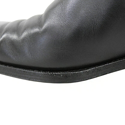 S.T. Dupont Black Leather Plain Toe Sneakers Size 9