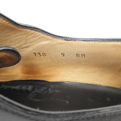 S.T. Dupont Black Leather Plain Toe Sneakers Size 9