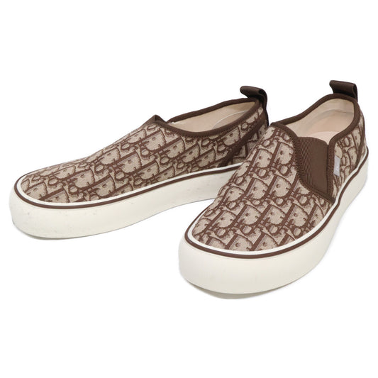 DIOR Oblique Jacquard Canvas Slip-Ons Brown Size EU 42