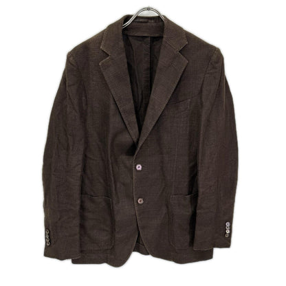 TOMORROWLAND PILGRIM Brown Zegna Cotton Silk Blazer Size 46