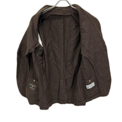 TOMORROWLAND PILGRIM Brown Zegna Cotton Silk Blazer Size 46