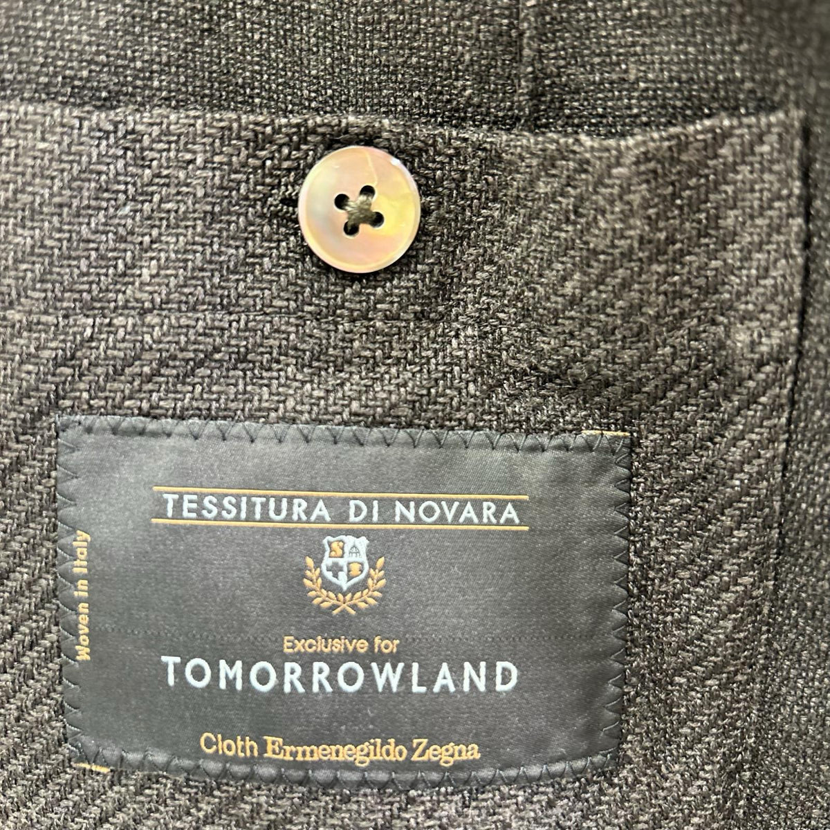 TOMORROWLAND PILGRIM Brown Zegna Cotton Silk Blazer Size 46